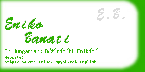 eniko banati business card